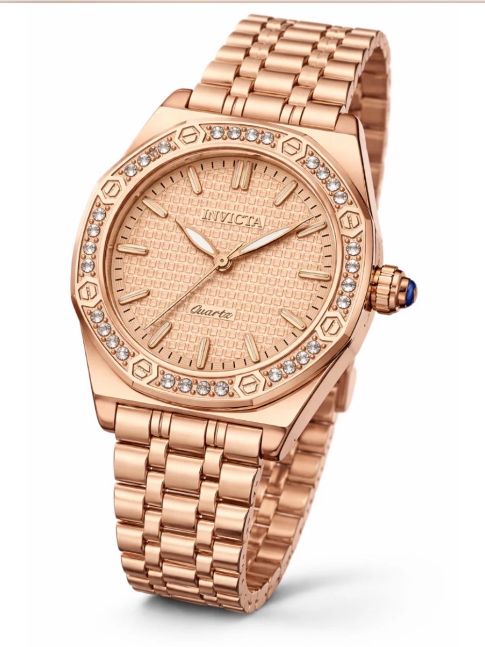 Invicta Wildflower Women's Watch - 33mm, Rose Gold, Austrian Crystal Bezel